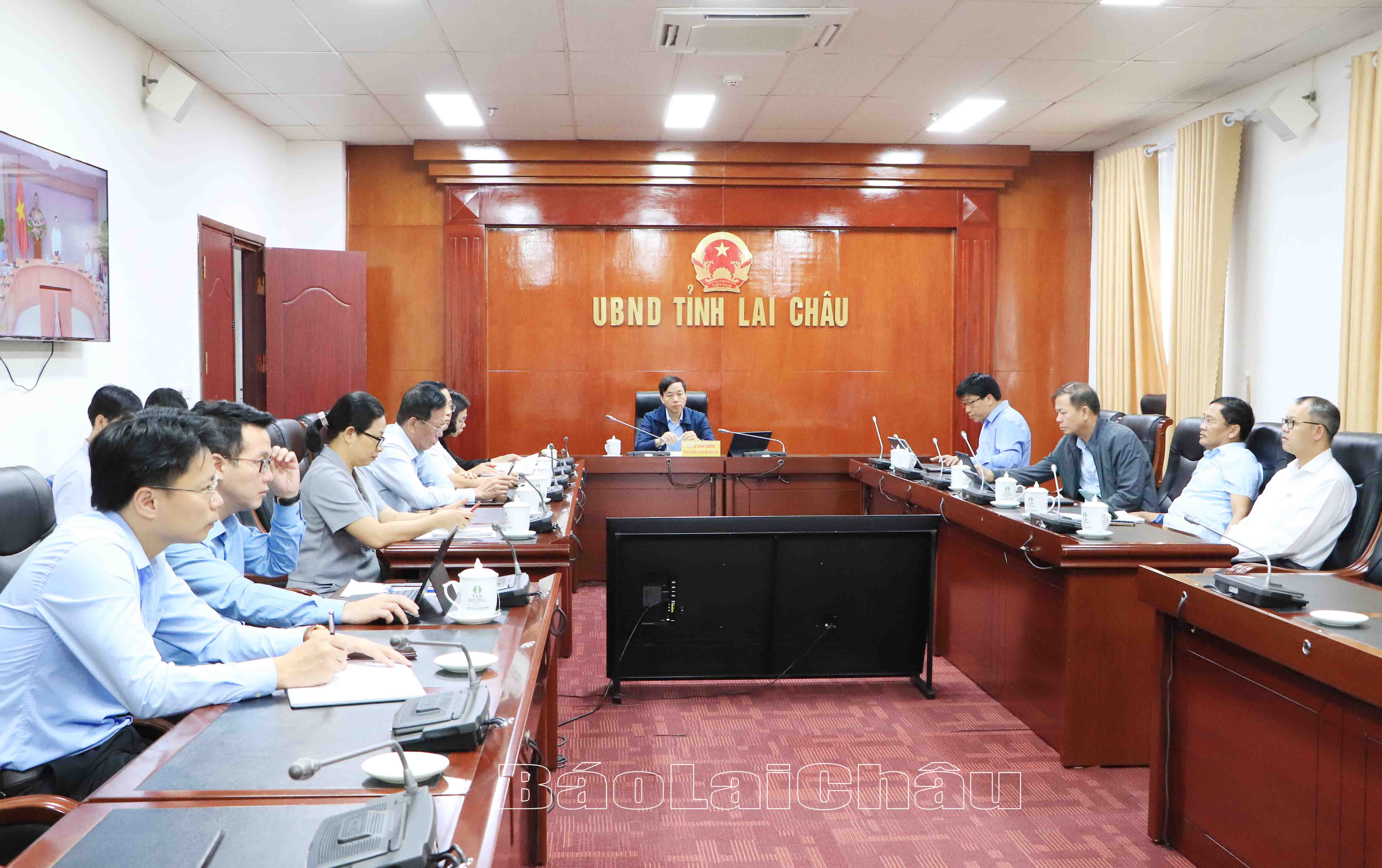 Quang cảnh hội nghị tại điểm cầu tỉnh.